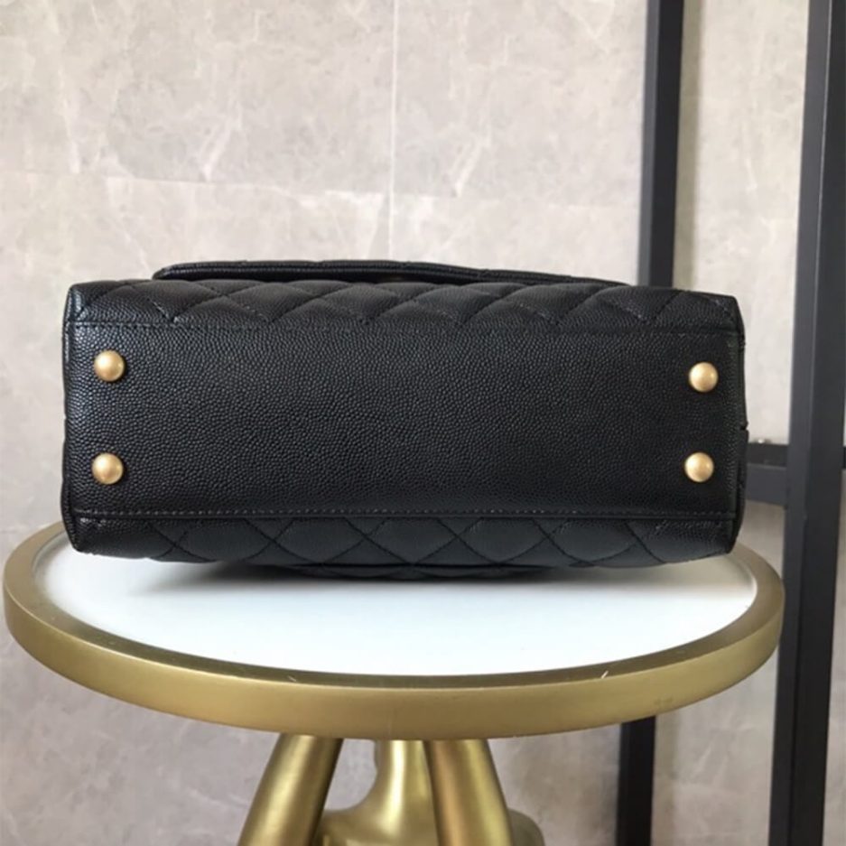 Ch*el coco handle flap shoulder bag pm