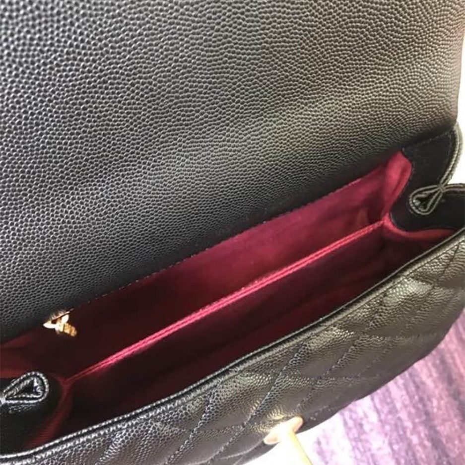 Ch*el coco handle flap shoulder bag pm