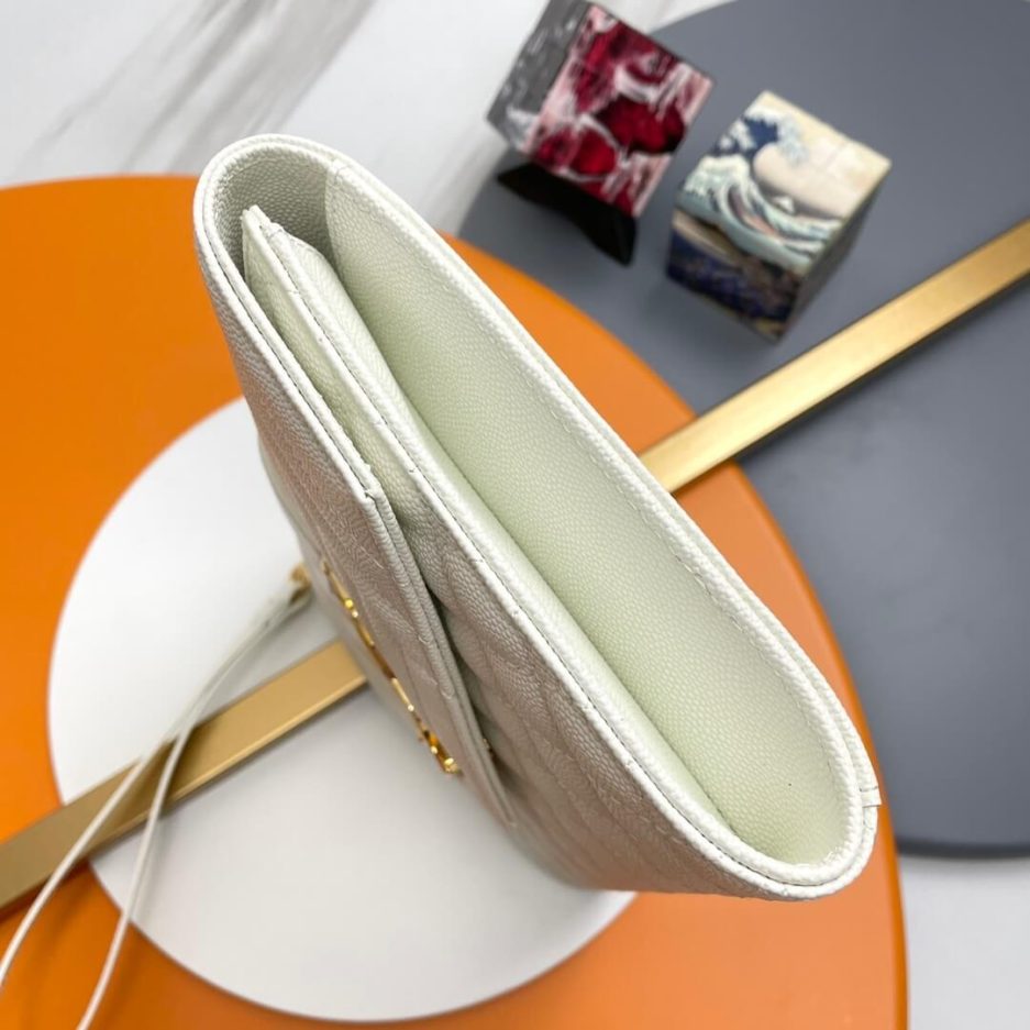 YSL CASSANDRE matelassé leather flap clutch