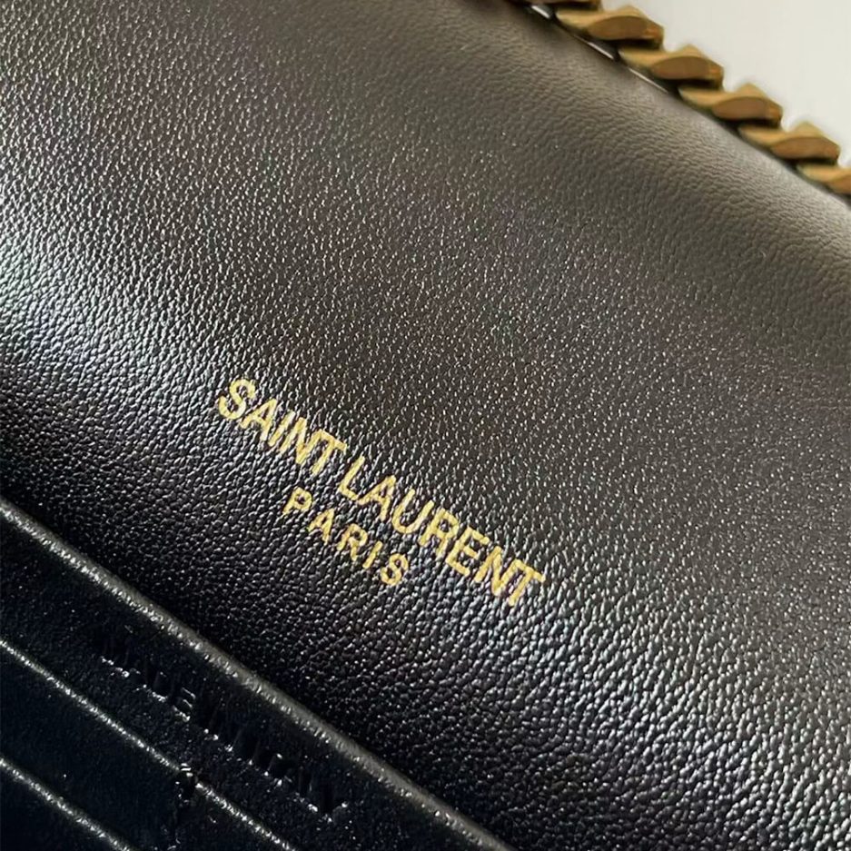 YSL LAMBSKIN CASSANDRE CHAIN WALLET