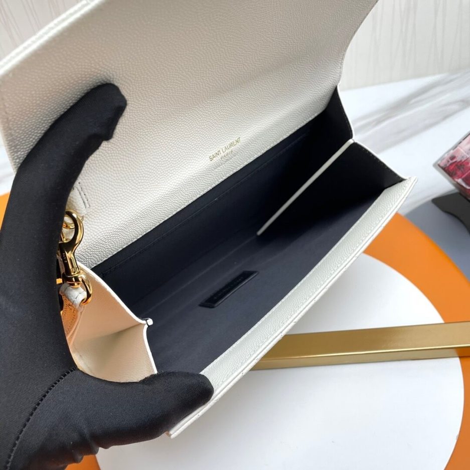 YSL CASSANDRE matelassé leather flap clutch